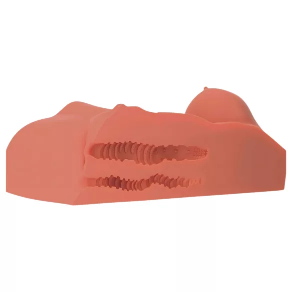 PDX Perfect DD's - torzo realist cu două orificii - silicon maro