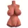 PDX Plus Perfect 10 - masturbator tip torace - piele realistă - culoare închisă