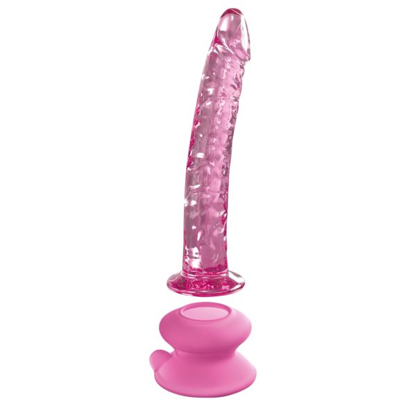 Icicles No. 86 - dildo din sticlă cu penis - roz