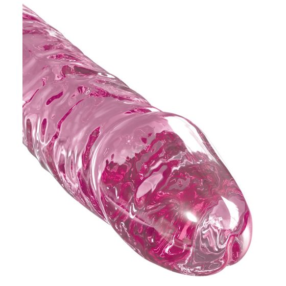 Icicles No. 86 - dildo din sticlă în formă de penis (roz)