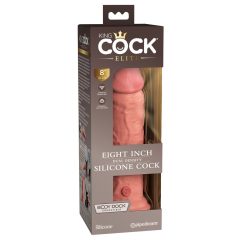   King Cock Elite 8 - dildo cu ventuza, aspect realist (20cm) - natural