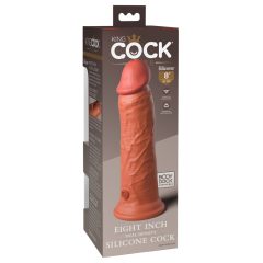  King Cock Elite 8 - dildo hiperrealist cu ventuză (20cm) - culoare naturală închisă