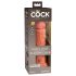 King Cock Elite 8 - dildo ventuzat (20cm) - natural închis