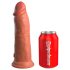 King Cock Elite 8 - dildo cu ventuză (20cm) - natur închis