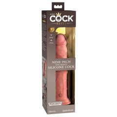   King Cock Elite 9 - dildo realist cu ventuză (23cm) - natural