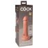 King Cock Elite 6 - vibrator cu ventuză (15cm) - natur