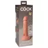 King Cock Elite 6 - vibrator cu ventuză (15 cm) - natur