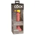 King Cock Elite 6 - vibrator cu ventuză (15 cm) - natur