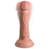 King Cock Elite 6 - vibrator cu ventuză (15 cm) - natur