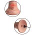 King Cock Elite 6 - vibrator cu ventuză (15cm) - natur