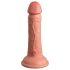 King Cock Elite 6 - vibrator realist 15cm - culoare naturală închisă