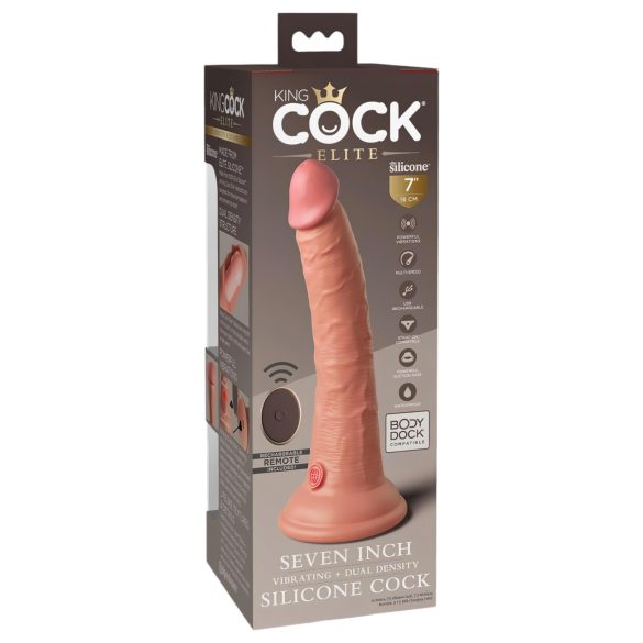King Cock Elite 7 - vibratoare cu ventuză și telecomandă - 18cm
