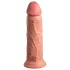 King Cock Elite 8 - vibrator cu ventuză - 20cm - culoare naturală