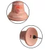 King Cock Elite 8 - vibrator cu ventuză - 20cm - culoare naturală