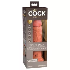   King Cock Elite 8 - vibrator realist 20cm - silicon - culoare închisă