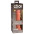 King Cock Elite 8 - vibrator realist 20cm (natur închis)