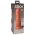 King Cock Elite 8 - vibrator realist 20cm (natur închis)