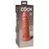 King Cock Elite 8 - vibrator realist 20cm - silicon - culoare închisă