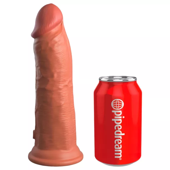 King Cock Elite 8 - vibrator realist 20cm - silicon - culoare închisă