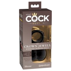   King Cock Elite Crown Jewels - Pendent testicular, atașamentul penisului (negru)