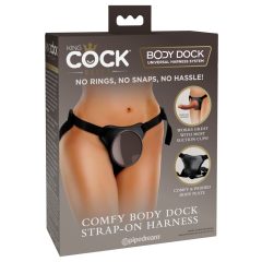 King Cock Elite Comfy Body Dock - chiloți atașabili (maro)
