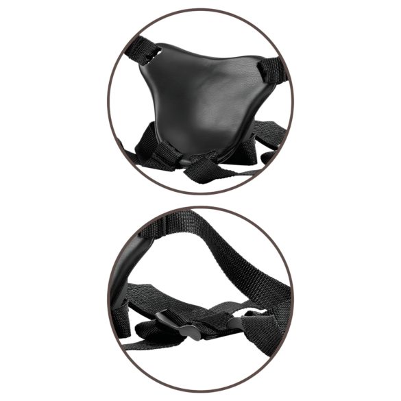 King Cock Elite - ham de prindere confortabil pentru strap-on - maro