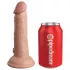 King Cock Elite - strap-on pentru începători - dildo realist - culoare naturală