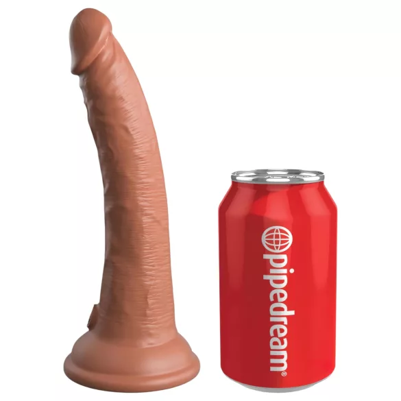 King Cock Elite Comfy - dildo cu ham pentru strap-on - culoare natur închis