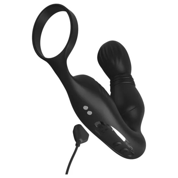 Pipedream Anal Fantasy Elite - vibrator prostatic cu inel pentru penis (negru)