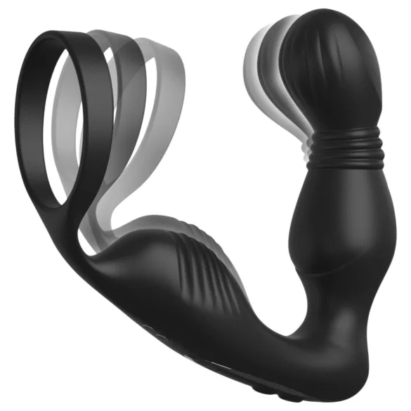 Pipedream Anal Fantasy Elite - vibrator prostatic cu inel pentru penis (negru)