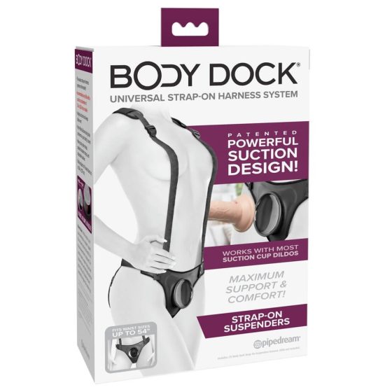 Body Dock - Ham cu curele pentru umeri atașabil (negru)