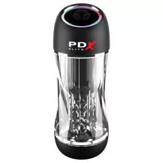   PDX ViewTube Pro - masturbator cu aspirație și vibrații (negru)