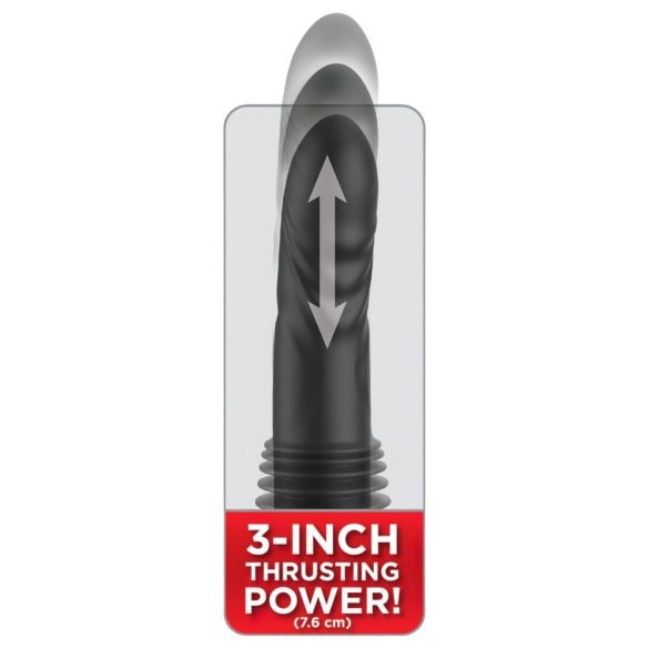 Fetish - vibrator cu mișcare de împingere - negru