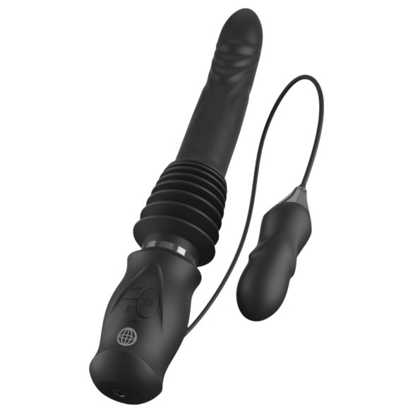 Fetish - vibrator cu mișcare de împingere - negru