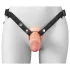 X-TENSION Elite - dildo cav gol, cu chingă (culoare naturală)