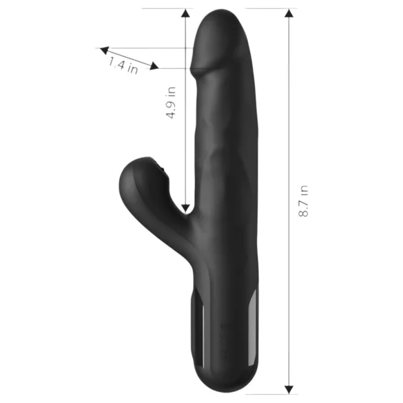 Fetish - Vibrator cu 3 motoare pulsator - negru