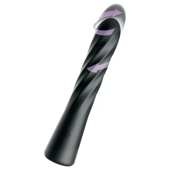 Anal Fantasy Twist Ecstasy - vibrator anal rotativ și împingător (negru)