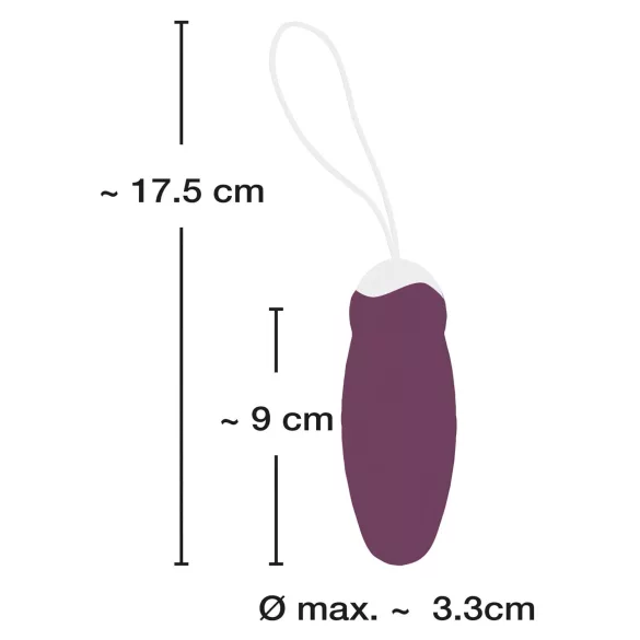 Javida - ou vibrator cu telecomandă - pulsații - mov