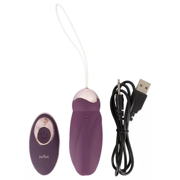 Javida - ou vibrator cu bile rotative, radio, purtabil (mov)