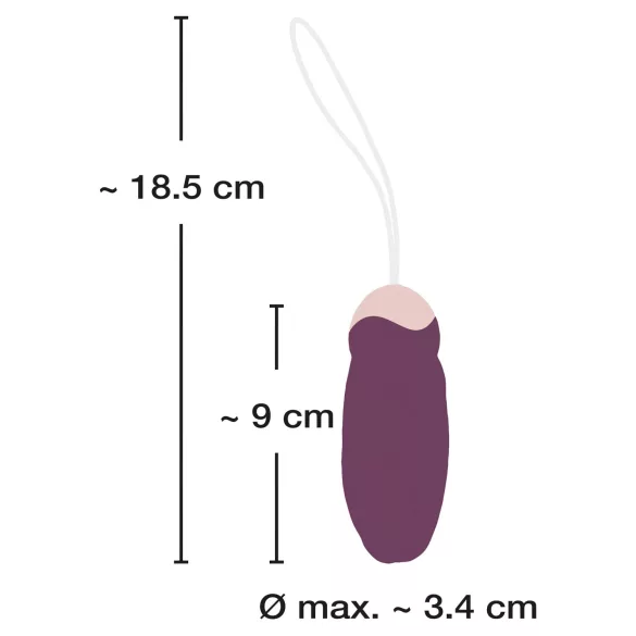 Javida - ou vibrator cu bile rotative, radio, purtabil (mov)