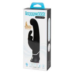   Happyrabbit G-spot - vibrator cu acumulator, cu atingere clitoridiană și mișcare de înclinare (negru)