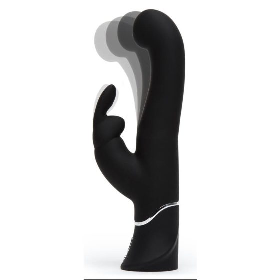 Happyrabbit G-spot - vibrator cu acumulator, cu atingere clitoridiană și mișcare de înclinare (negru)