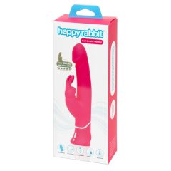   Happyrabbit Dual Density - vibrator rezistent la apă, cu stimulator clitoridian (roz)