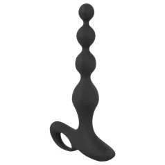 Black Velvets - vibrator anal cu bile - silicon negru