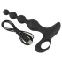 Black Velvets - vibrator anal cu bile - silicon negru
