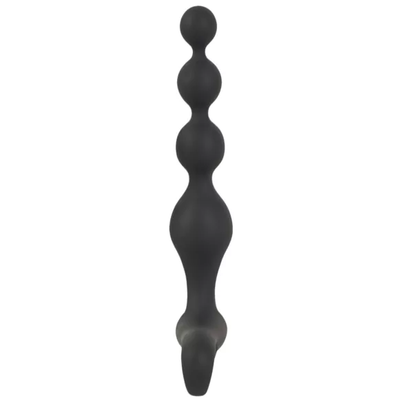 Black Velvets - vibrator anal cu bile - silicon negru