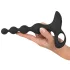 Black Velvets - vibrator anal cu bile - silicon negru