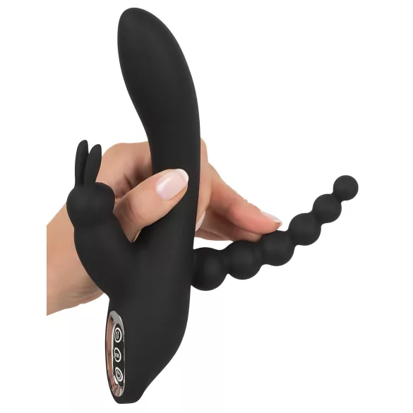 SMILE Triple - vibratoare triple reîncărcabil, waterproof, negru