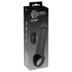   Rebel - mânecă pentru penis cu vibrații, wireless, reîncărcabilă, negru