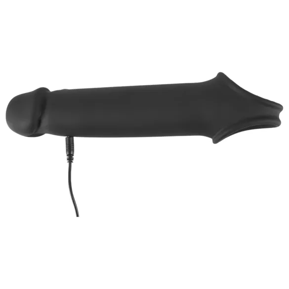 Rebel - mânecă pentru penis cu vibrații, wireless, reîncărcabilă, negru